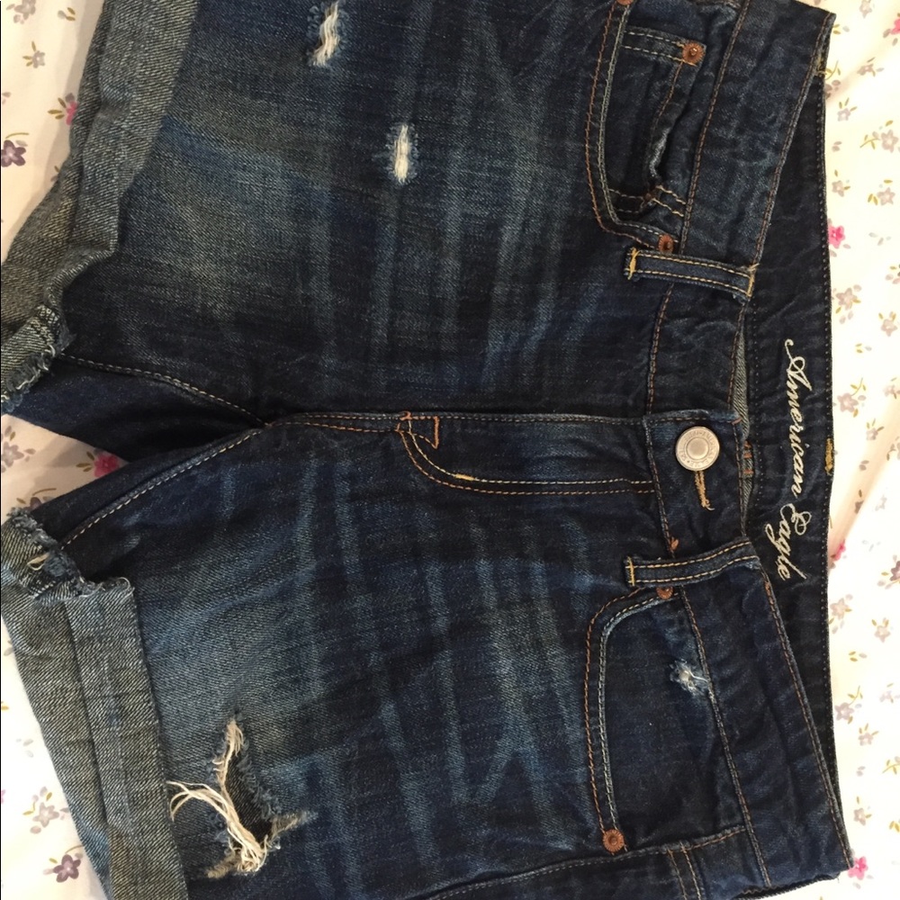 American Eagle denim midi shorts